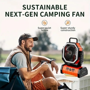USB Rechargeable LED Power Bank 20000mAh Waterproof Camping Fan Air Cooling LED <b>Light</b> for Car Outdoor Use-Portable 3-Year - Product Image 6