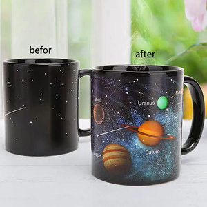 Kunden spezifische Beschichtung becher mit Emogi-Druck 15 Unzen Farbwechsel Kaffee schwarz leer Sublimation Mädchen magische Tassen - Product Image 4