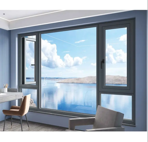 Cửa sổ nhôm cửa sổ bằng nhôm hai lớp tráng men với màn hình mở ra bên ngoài cho ứng dụng bên ngoài - Product Image 5