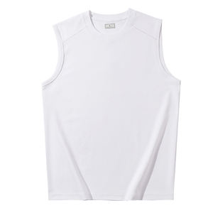 Camiseta sin Mangas Deportiva Personalizable de Algodón Premium de 220g para Hombre, Color Sólido, Holgada, de Secado Rápido, para Uso Interior - Product Image 5