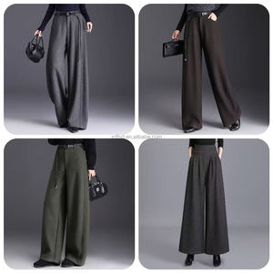 Vendita all'Ingrosso di <span class=keywords><strong>Pantaloni</strong></span> a Gamba Larga <span class=keywords><strong>con</strong></span> Tasche, <span class=keywords><strong>Pantaloni</strong></span> Casual da <span class=keywords><strong>Donna</strong></span> per Ufficio, Vestibilità Ampia a <span class=keywords><strong>Vita</strong></span> Alta - Product Image 3