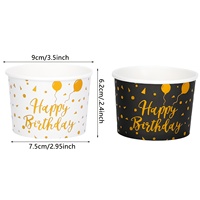 Gobelets en papier pour crème glacée de 4 oz, 5 oz, 6 oz, 12 oz, personnalisables avec votre marque, imprimés en couleur, de qualité alimentaire, avec couvercles et cuillères – Vente en gros