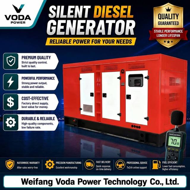 Reliable 200kW-150kW Diesel 3 Phase 50/60Hz Silent Generator Sets with ATS for Residential Use