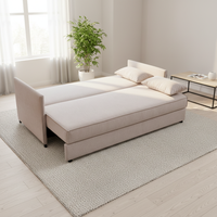 2026 Neues Multifunktionales Klappsofa-Bett mit Stauraum für Kleine Wohnungen, Modernes Stoff-Schlafsofa mit Einzelbettfunktion