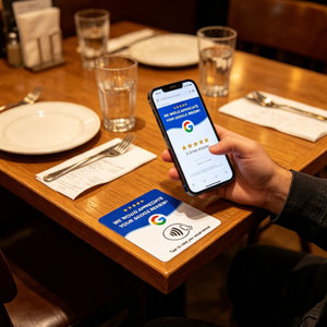 Échantillon Gratuit : Cartes de Révision Google Personnalisées en Acrylique Premium avec NFC et Code QR à Scanner – Plaque de Révision Google pour Entreprise - Product Image 5