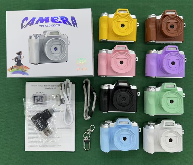 LK-011 Colours Camera, Retro Fashion 64 Megapixel Digital Camera 4K HD CMOS Lens HD Wide-angle Shooting Camera LK011