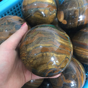 All'ingrosso naturale <span class=keywords><strong>occhi</strong></span> di <span class=keywords><strong>tigre</strong></span> giallo pietra di cristallo Quatrz sfera di guarigione pietre Reiki per fengshui - Product Image 2