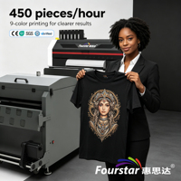 Harga pabrik Digital baru semi-otomatis Fourstar TS-602L DTF Printer 60cm untuk Tekstil/PET Film t-shirt 1 tahun garansi