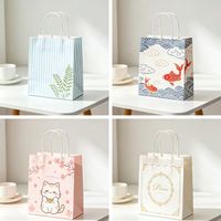 Sacs en papier kraft brun personnalisés en gros avec poignée pour emporter des aliments, logo imprimé