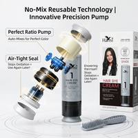 Peine para Teñir el Cabello, Cobertura Instantánea de Canas, Colorante a Base de Plantas para Mujeres, Tinte Portátil para Retocar las Raíces del Cabello, Coloración Permanente
