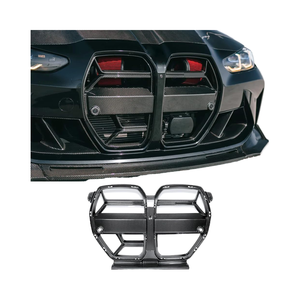 Sợi Carbon phía trước lưới tản nhiệt với giọng Bumper nướng Bộ dụng cụ cơ thể cho BMW M3 G80 M4 g82 G83 xe grills - Product Image 1