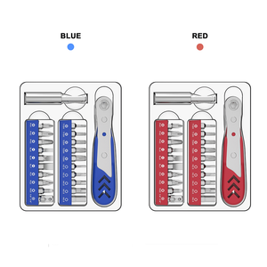 Yiyun Bộ dụng cụ cờ lê bánh cóc di động 22 trong 1 tay cầm bằng thép nhựa 20 bit thiết yếu sửa chữa gia đình Logo tùy chỉnh - Product Image 3