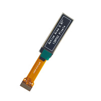 Jam tangan OLED 0.87x32 monokrom OLED LCD tampilan LCD I2C 128 inci