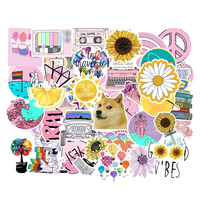 50 autocollants sur le thème de l'espace pour enfants, extraterrestres, ovnis, astronautes, fusées, planètes, autocollants pour scrapbooking, skateboard, ordinateur portable