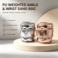 Accessoires de fitness en cuir PU durable, poids réglables pour chevilles et poignets, logo personnalisé, pour entraînement de force