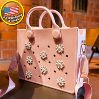 Sac fourre-tout réutilisable perforé imperméable pour femme avec bandoulière, sacs de plage en EVA pour femmes, sacs fourre-tout en gros