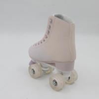 Patins à roulettes Quad extérieurs pour femmes et filles de haute qualité avec roue en cuir synthétique synthétique et patins à roulettes clignotants en PVC