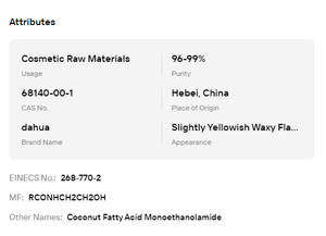 Cocamida MEA con una pureza del 96-99%, CAS 68140-00-1, espumante y estabilizador de viscosidad, materia prima para detergentes de uso diario, CAS 68140-00-1 - Product Image 6