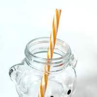 Nouveautés : Bouteille en verre motif ours avec couvercle et paille – Tasse en verre pour café, eau, lait, jus et autres boissons