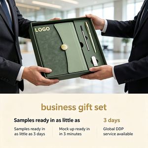 Carnet d'affaires en cuir PU A5 avec stylo, clé USB, gravure personnalisée pour anniversaire, coffret cadeau en gros avec logo personnalisé - Product Image 2