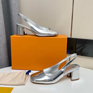 Zapatos de tacón alto formales de marca famosa de diseñador de alta calidad, zapatos Mary Jane de punta redonda, versátiles y casuales para mujer. - Product Image 2