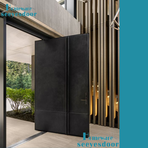 <span class=keywords><strong>Puerta</strong></span> Pivotante <span class=keywords><strong>de</strong></span> Aleación <span class=keywords><strong>de</strong></span> Aluminio <span class=keywords><strong>de</strong></span> Diseño Moderno Seeyesdoor con Superficie Acabada para Uso Exterior en Villas y Apartamentos - Product Image 5