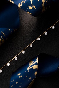 Elegante Brazalete de Cadena de Oro Blanco Sólido de 18K con Diamante Cultivado en Laboratorio de Corte Corazón de 1.16ct |   Cadena con Diamante Creado en Laboratorio con Corte Corazón - Product Image 4
