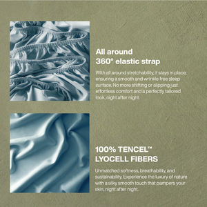 ผ้านวมหรูหราขนาด100% สำหรับ Lyocell 950TC 43ซม. มีกระเป๋าลึก5ชิ้นสีทึบทันสมัย - Product Image 6