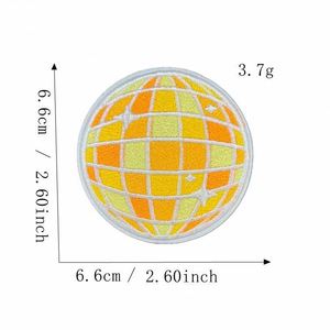 Nuevo Parche Bordado Termoadhesivo Brillante y Colorido con Diseño de Planeta Disco para Decoración de Ropa, Sombreros y Bolsos - Product Image 6