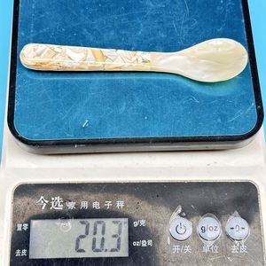 Cuillère à long manche de 12 cm en nacre, design vintage, pour caviar, masques faciaux, cuillères de luxe en coquille de nacre - Product Image 3