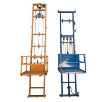 Plateforme élévatrice hydraulique monocylindre à rail vertical pour le transport de marchandises en entrepôt