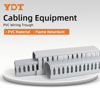 Goulotte de câblage en PVC, gaine de câblage ignifuge de type ouvert, chemin de câbles en plastique à montage en surface pour la gestion des câbles d'armoires