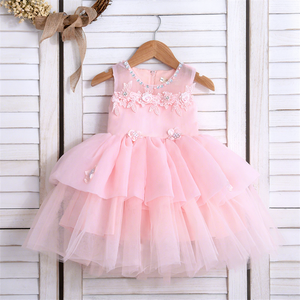 Yoliyolei Princess Dress Corpetto in pizzo a forma di V Applique Kids Summer Baby Dress abiti da ballo Vestiti per ragaze spinnole - Product Image 1