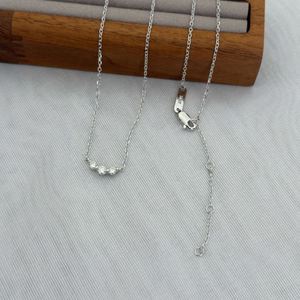 Dylam Stylish Tarnish Free Fade Free 925 Sterling Silver Link Chain <b>D</b> VVS1 Moissanite Three Stones Pendant <b>Necklaces</b> for Women - Product Image 5