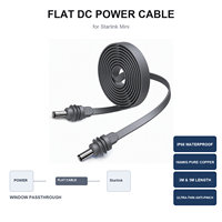 Kabel Daya DC Starlink Mini Pipih 3M 5M 18AWG Ultra-Tipis Tahan Air IP68 Anti-Jepit untuk RV Van Truk