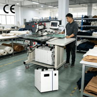 Machine à coudre industrielle de haute qualité pour la pose automatique de poches de veste, machine à coudre à découpe laser pour poches, machine à coudre à fermeture éclair