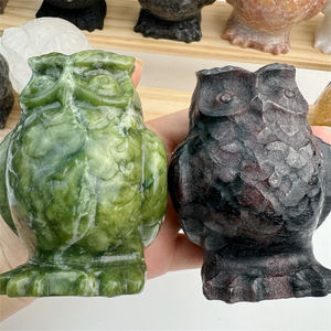 Nuevo diseño de talla de cristal artesanías piedra Natural material mixto búho para adorno - Product Image 6