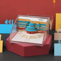 Bureau créatif, voyage, cadeaux souvenirs 3D, mémo d'art, bloc-notes carré en papier, bloc cube avec boîte transparente