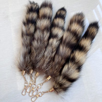 Porte-clés en fourrure de renard véritable tendance, queue de raton laveur, chaîne de queue, porte-clés, cadeau, nouvelles queues, porte-clés créatif pour femmes