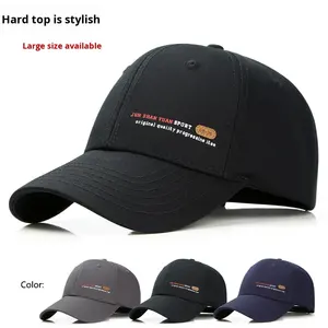 หมวกเบสบอล6แผงป้องกันแสงแดดสำหรับผู้ชายหมวกแบบลำลองใหม่สำหรับฤดูร้อนหมวกขนาดใหญ่ทรงเส้นรอบวงสีดำใช้งานได้หลากหลาย - Product Image 2