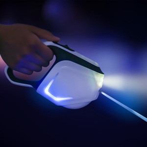 สายจูงสุนัขแบบยืดหดได้อัตโนมัติของ Peite Home 5 เมตร ไฟ LED ส่องสว่างสำหรับเดินกลางคืน สีขาว อุปกรณ์สำหรับสัตว์เลี้ยง - Product Image 4