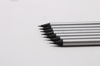 Crayons ronds HB avec corps en bois noir peint argenté, gomme écologique, option logo personnalisé - Indispensable pour les enseignants et les étudiants