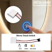 Shinechip 3A 36W LED Spiegel Touch Sensor Inductieve Slimme Dimmer Schakelaar ABS Materiaal 12V IP20 Geclassificeerd