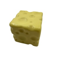 Jouet à presser en PU en forme de bloc de fromage, balle anti-stress souple en PU en forme de beurre, jouet sensoriel à presser en forme de bâton de fromage souple à mémoire de forme - Unisexe pour 14 ans et plus