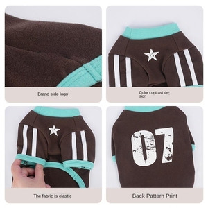 Sudadera con Capucha para Mascotas de Felpa Suave con Bloques de Color y Patrón de Estrellas, Sudadera Elegante para Perros <span class=keywords><strong>Schnauzer</strong></span> y Teddy - Product Image 4