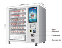 Distributeur automatique de cosmétiques Yunyin Self Smart Combo avec élévateur, écran tactile 32 pouces, capacité réglable pour produits fragiles