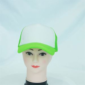 Casquette de camionneur bicolore en maille de haute qualité avec éponge intégrée, cinq pièces, pour l'été, avec sangle réglable à pression - Product Image 2