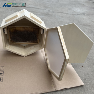 Kit de cajas de colmena de flujo automático Beehive, casa de madera de grado alimenticio para apicultura con marco de flujo de miel para apicultores - Product Image 1