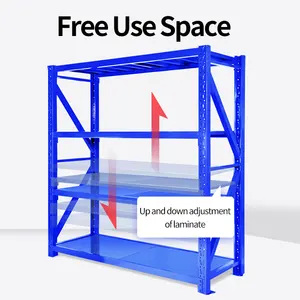 Étagère de rangement en métal de bonne qualité Étagère réglable sans boulons à usage léger Ful