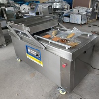 Machine d'emballage sous vide à double chambre automatique pour fromages, plats préparés, produits carnés et aliments surgelés